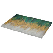 Green and gold motion abstract schneidebrett (Ecke)