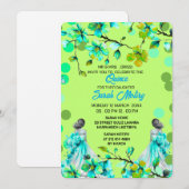 Green and Gold Quinceañera Invitation, EDITABLE 15 Einladung (Vorne/Hinten)