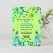 Green and Gold Quinceañera Invitation, EDITABLE 15 Einladung (Stehend Vorderseite)