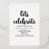 Green and Gold Script photos collage for graduated Folieneinladung (Rückseite)