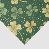 Green And Gold Shamrocks Seidenpapier (Ausschnitt)
