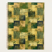 Green and Gold Squares Chiyogami Planner Planer (Vorderseite)