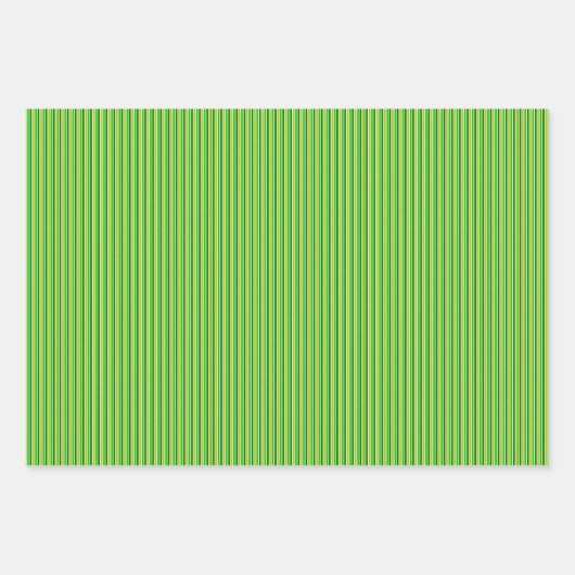Green and Gold Striped Geschenkpapier Set (Vorderseite 2)