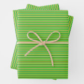 Green and Gold Striped Geschenkpapier Set (Beispiel)