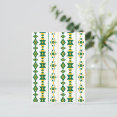 Green and Gold Transparency Postkarte (Stehend Vorderseite)