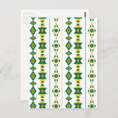 Green and Gold Transparency Postkarte (Vorne/Hinten)