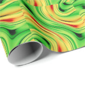green and golden chrome waves geschenkpapier (Rolleneckpunkt)