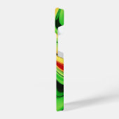 green and golden chrome waves iPhone hülle (Linke Seite)