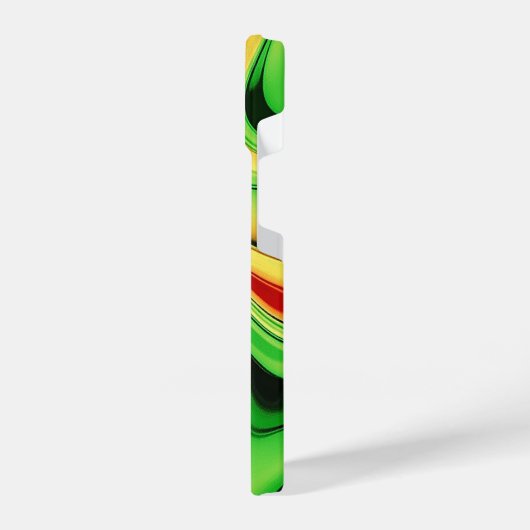 green and golden chrome waves iPhone hülle (Linke Seite)