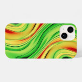 green and golden chrome waves iPhone hülle (Rückseite (Horizontal))