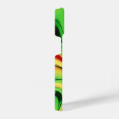 green and golden chrome waves iPhone hülle (Rechte Seite)