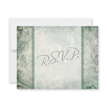 Green and Ivory Floral Repcard