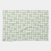 Green and Lavender Floral Tile Seamless Pattern Geschirrtuch (Horizontal)