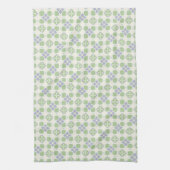 Green and Lavender Floral Tile Seamless Pattern Geschirrtuch (Vertikal)