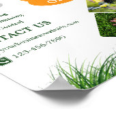Green and Orange Lawn Care Poster (Ecke)