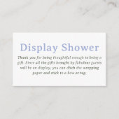 Green and Periwinkle Blue Display Shower Begleitkarte (Vorderseite)