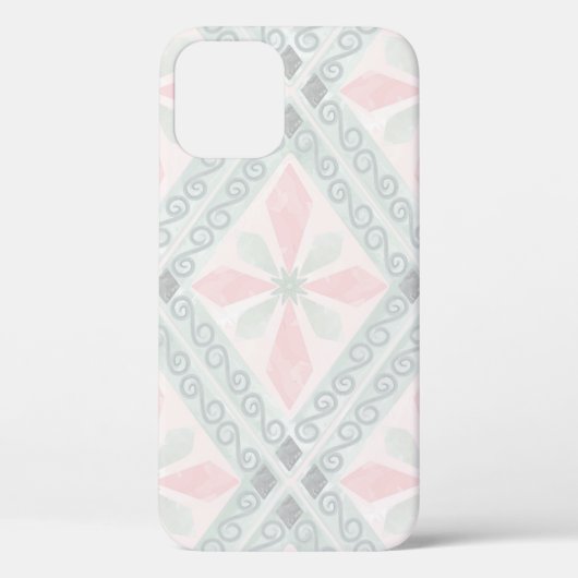 Green and pink pastel diamond pattern Case-Mate iPhone hülle (Rückseite)