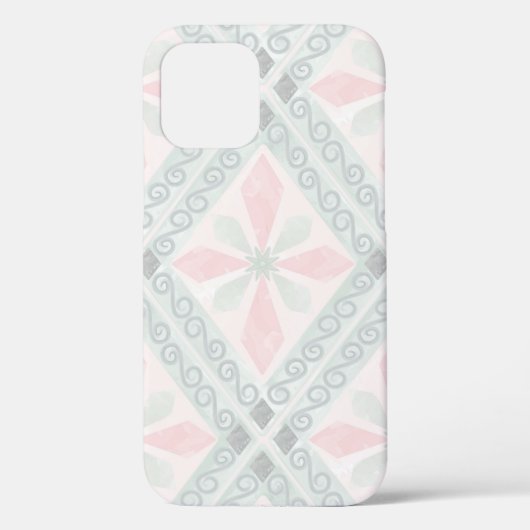 Green and pink pastel diamond pattern Case-Mate iPhone hülle (Rückseite)