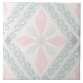 Green and pink pastel diamond pattern fliese (Vorderseite)