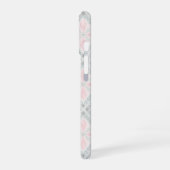 Green and pink pastel diamond pattern iPhone 16 hülle (Linke Seite)
