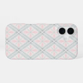 Green and pink pastel diamond pattern iPhone 16 hülle (Rückseite (Horizontal))