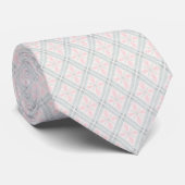 Green and pink pastel diamond pattern krawatte (Gerollt)