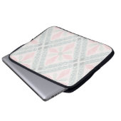 Green and pink pastel diamond pattern laptopschutzhülle (Vorne Knopf)