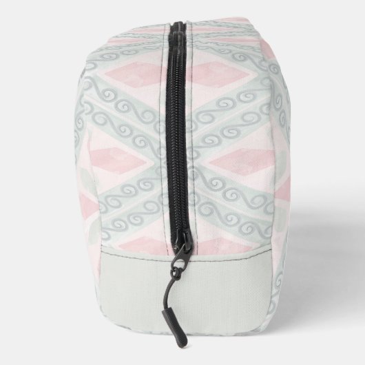 Green and pink pastel diamond pattern waschbeutel (Rechts)