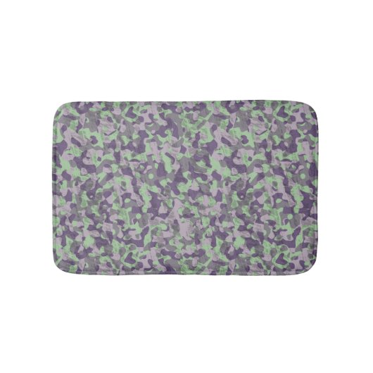 green and purple camo abstract badematte (Vorderseite)
