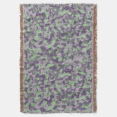 green and purple camo abstract decke (Vorderseite Vertikal)