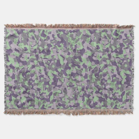 green and purple camo abstract decke (Vorderseite)