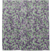 green and purple camo abstract duschvorhang (Vorderseite)