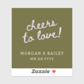 Green and Purple Handwritten Typographic Christmas Aufkleber (Blatt)