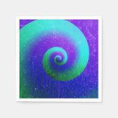 Green and Purple Tie Dye Swirl Serviette (Vorderseite)