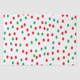 Green and Red Christmas Polka Dots Seidenpapier