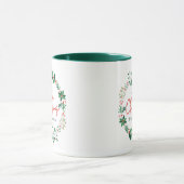 Green and Red Floral Illustration Tasse (Zentrum)