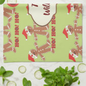 Green and Red Gingerbrett Parade Handtuch (Gefaltet)