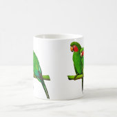Green and Red Parrot Couple Kaffeetasse (Mittel)