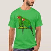 Green and Red Parrot Couple T-Shirt (Vorderseite)
