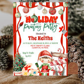 Green and Red Retro Kid's Holiday Painting Party Einladung