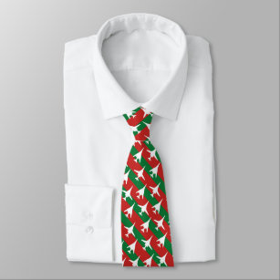 Green and Red Strip B-1 Bomber Muster Weihnachten Krawatte