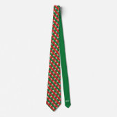 Green and Red Stripe 737 Pattern Christmas Krawatte (Vorderseite)