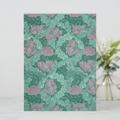 Green and Red Wreath Pattern (von William Morris) Karte (Stehend Vorderseite)