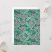 Green and Red Wreath Pattern (von William Morris) Karte (Vorderseite/Rückseite Beispiel)
