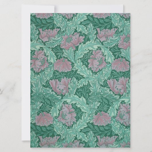 Green and Red Wreath Pattern (von William Morris) Karte (Vorderseite)