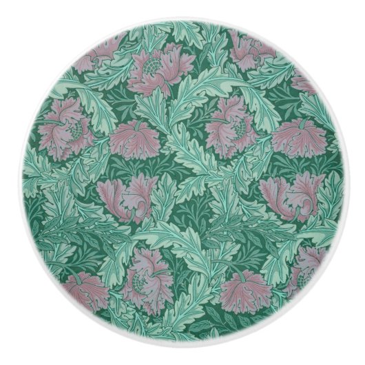 Green and Red Wreath Pattern (von William Morris) Keramikknauf (Vorderseite)