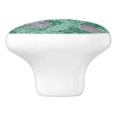 Green and Red Wreath Pattern (von William Morris) Keramikknauf (Seitenansicht)