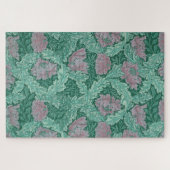 Green and Red Wreath Pattern (von William Morris) Puzzle (Horizontal)