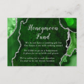Green and Silver Agate Honeymoon Fund Begleitkarte (Vorderseite)