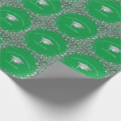 Green and Silver Graduation Geschenkpapier (Ecke)